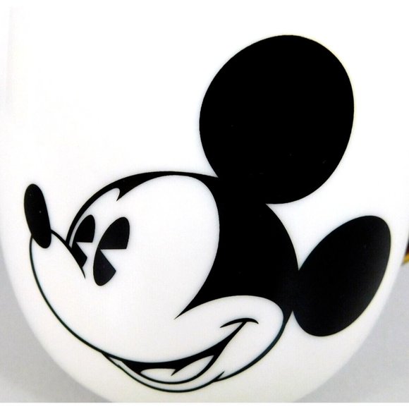 Disney Mickey Mouse Face Coffee Mug Cup White w/Gold Handle Porcelain - Picture 3 of 9